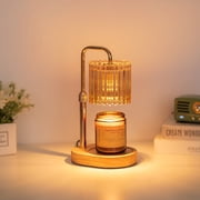 Sziqiqi Gold Candle Warmers with Timer Height-Adjustable Wax Melting Lamp 4-Level Dimmer & 2 Included Bulbs Flameless Home Decor Gift for Her