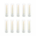 Sziqiqi Hurricane Taper Candle Holder 10 Pcs Glass Candle Holders