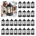 thumbnail image 1 of Sziqiqi Mini Lanterns Decorative LED Candles Vintage Hanging Lantern Decor Set of 24 for Christmas Wedding Party Black, 1 of 11