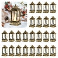 thumbnail image 1 of Sziqiqi Mini Lanterns Decorative LED Candles Vintage Hanging Lantern Decor Set of 24 for Halloween Christmas Wedding Party Bronze, 1 of 11
