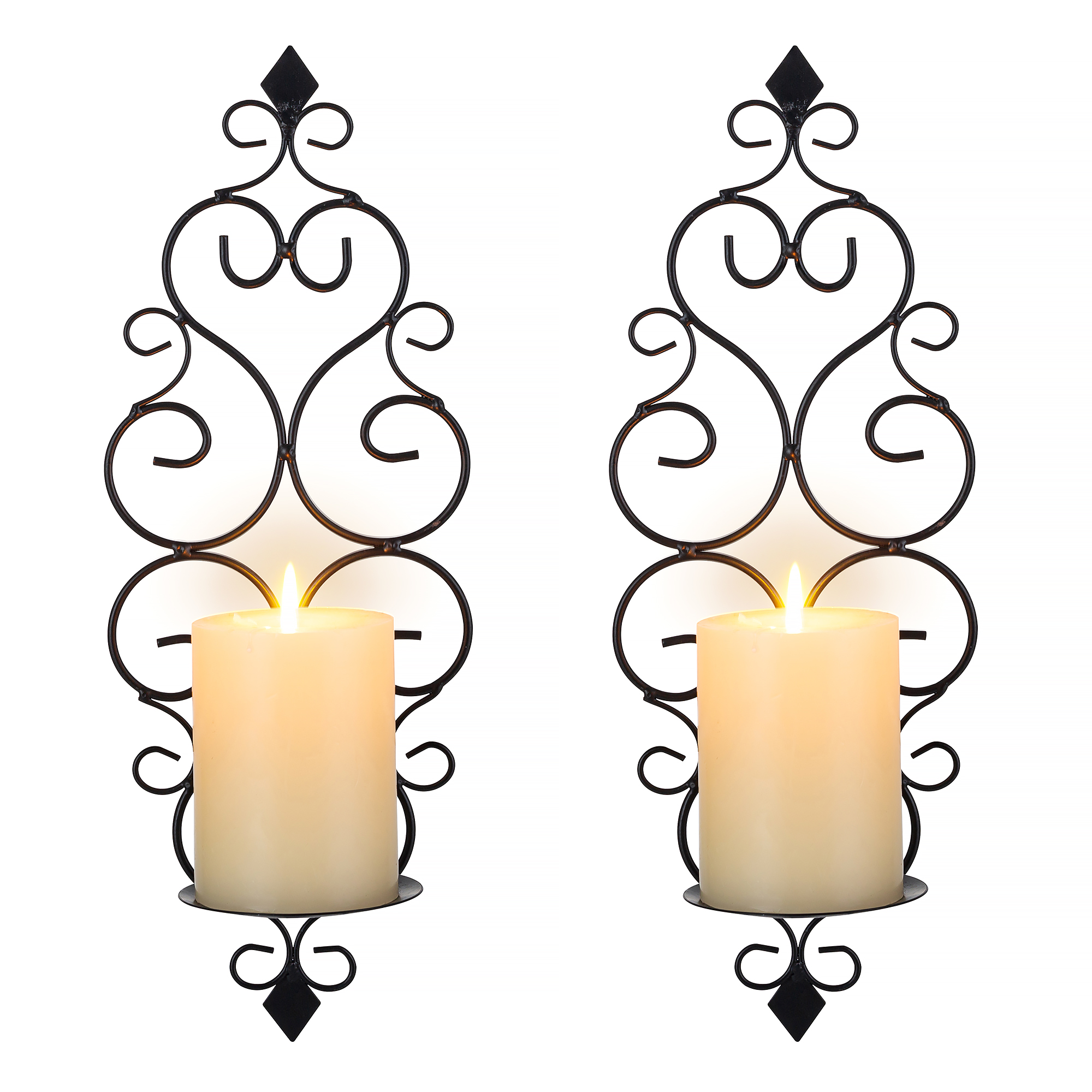 Mainstays Expressions Wall Sconce, Tealight Candle Holder, Black