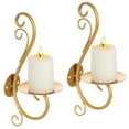 thumbnail image 1 of Sziqiqi Wall Candle Holder Gold Iron Candle Sconces Wall Decor for Home Living Room Dinning Room Set of 2, 1 of 6