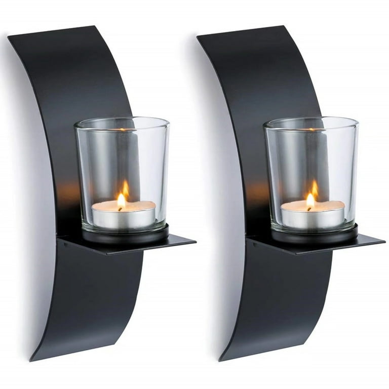 Sziqiqi Modern Metal Wall Candle Holder Decorative Tea Light Sconces for Room Hallway Entryway Bathroom Decor Walmart