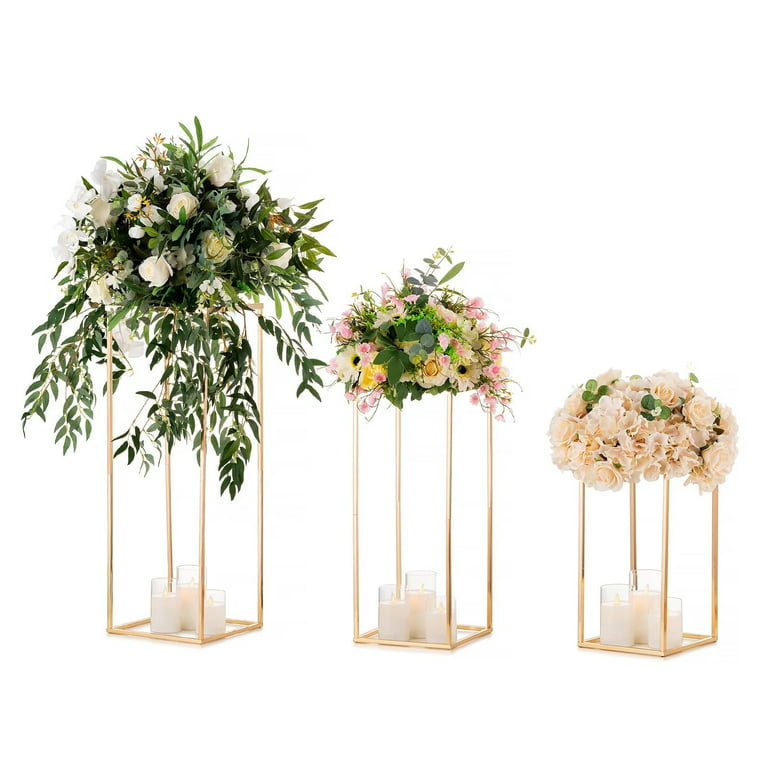  Column Vases Wedding Centerpieces for Tables - Metal