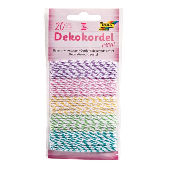 Sznurek dwukolorowy Pastel 20 m 5 kolorw twin-mix