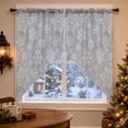thumbnail image 1 of Szubyfq 2Pcs Christmas Window Curtains 55 x 35 Inch, Farmhouse Reusable Soft Winter Short Window Valance, Washable Curtains Swag for Living Room Bedroom Holiday Party Scene Layout Supplies, 1 of 6