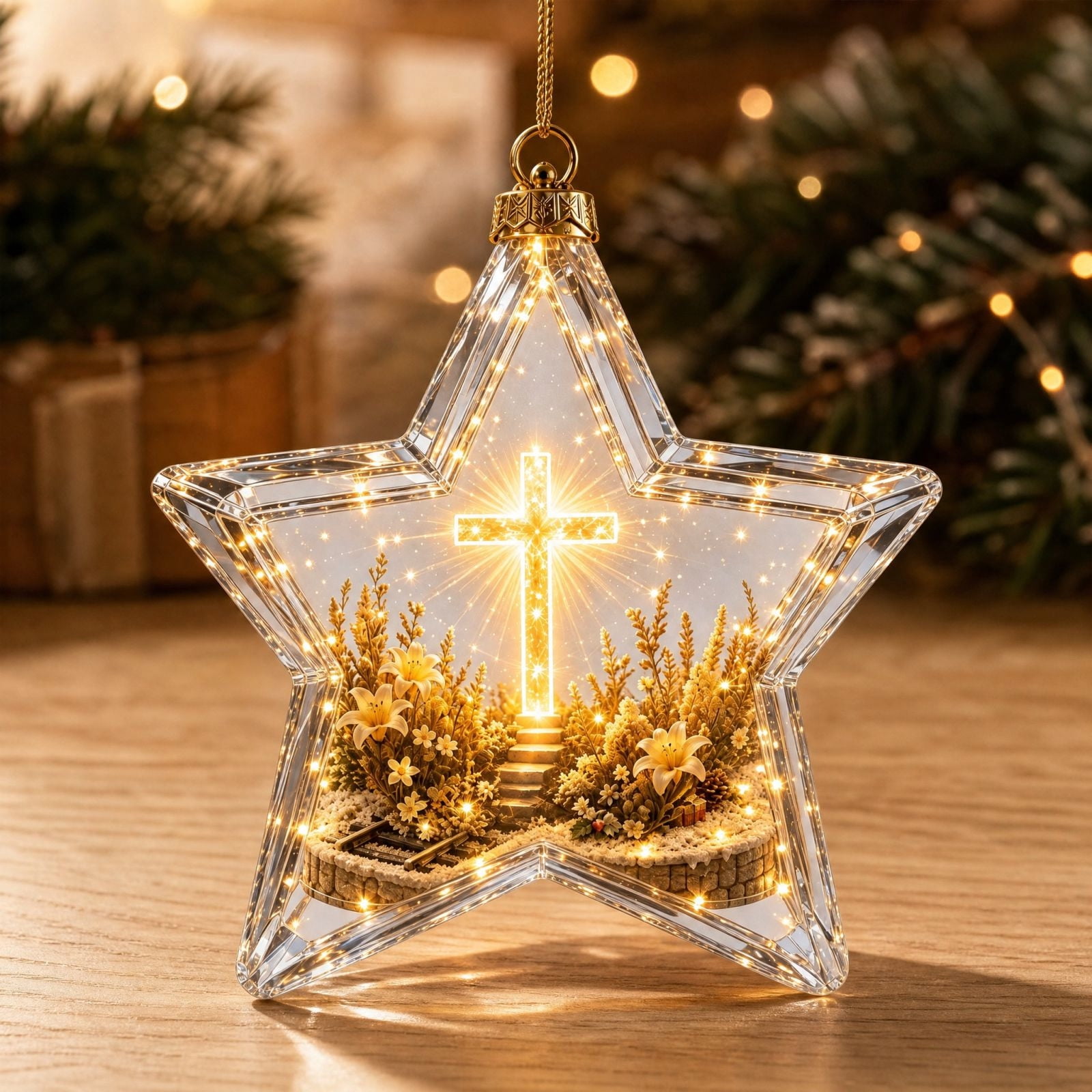 Szubyfq 3.54 Inch Pre-Lit Scripture Chistmas Ornament, Religious Themed ...