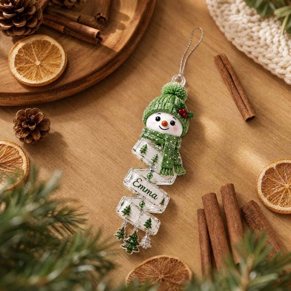 Szubyfq Christmas Snowman Hanging Ornaments 3.15 Inch, Reusable Shatterproof Xmas Decorations, Lovely Snowman Christmas Hanging Decor for Xmas Tree, Car, Home, Christmas Gift, Christmas Decoration