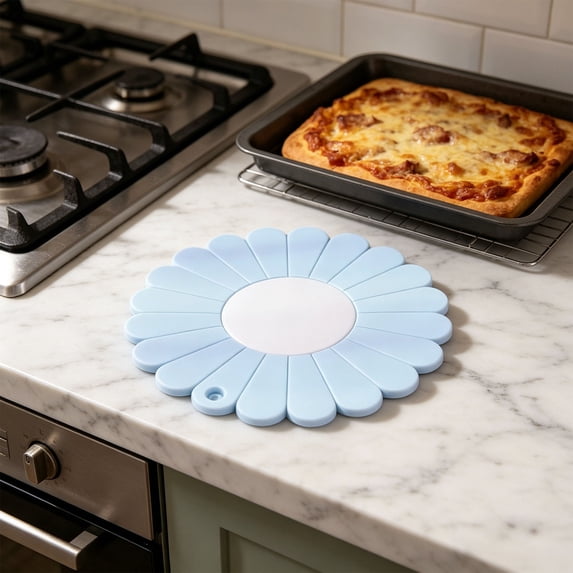 Szubyfq Flower Shaped Silicone Trivet, Heat Resistant Hot Pad, Non-Slip ...