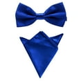 thumbnail image 1 of Szzoqdz Men Satin Solid Bowtie Handkerchief Pocket Square Set, 1 of 1