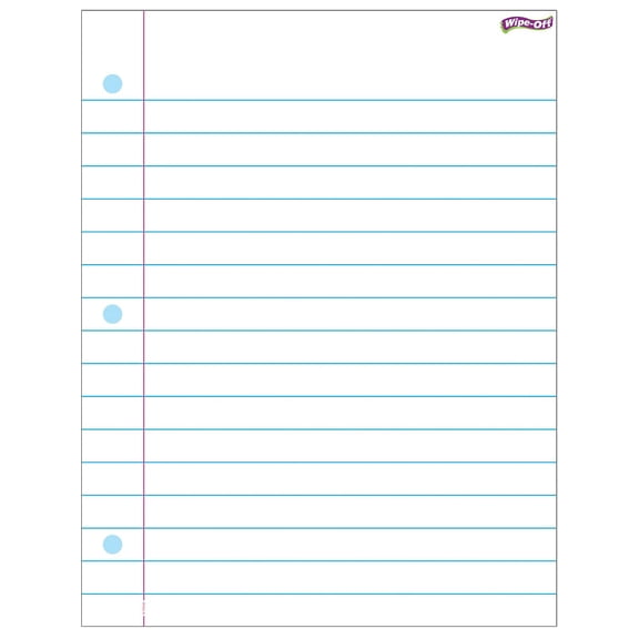 T-27308 - Notebook Paper Wipe-Off Chart, 17" x 22" by Trend Enterprises Inc.