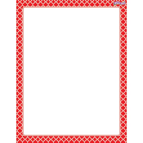 T-27323 - Moroccan Red Wipe-Off Chart by Trend Enterprises Inc.