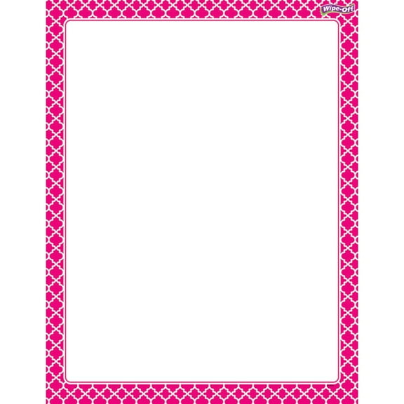 T-27326 - Moroccan Pink Wipe-Off Chart by Trend Enterprises Inc.