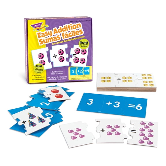 TREND Easy Addition/Sumas faciles Fun-to-Know Puzzles
