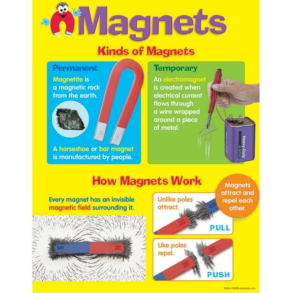 MAGNETS LEARNING CHART CHARTS