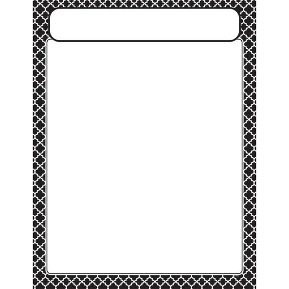 T-38601 - Moroccan Black Learning Chart by Trend Enterprises Inc.