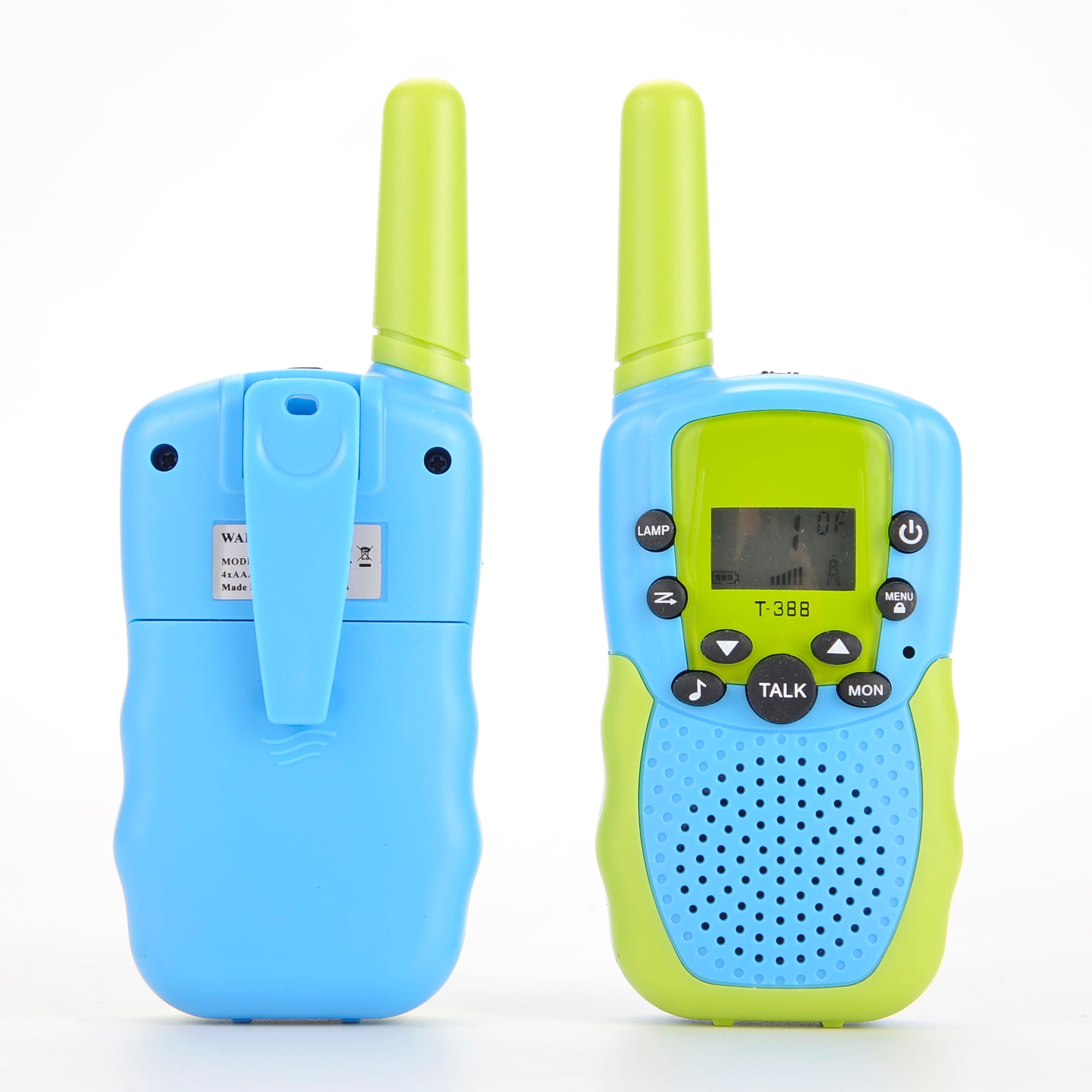 T-388 Kids Walkie Talkies Set - 2 Pack with Colorful Design