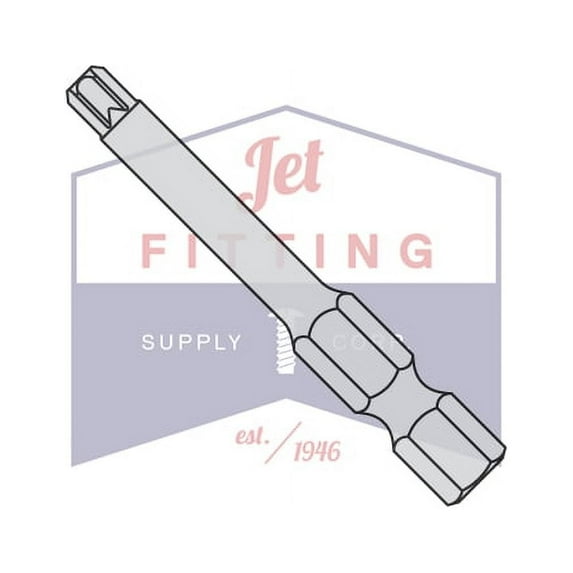 T-40 Torx(R) Alternative Power Bit | 1/4" Hex Shank | Hardened Steel (Quantity: 20)