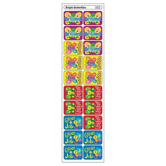 T-47137 - Bright Butterflies Applause STICKERS® by Trend Enterprises Inc.