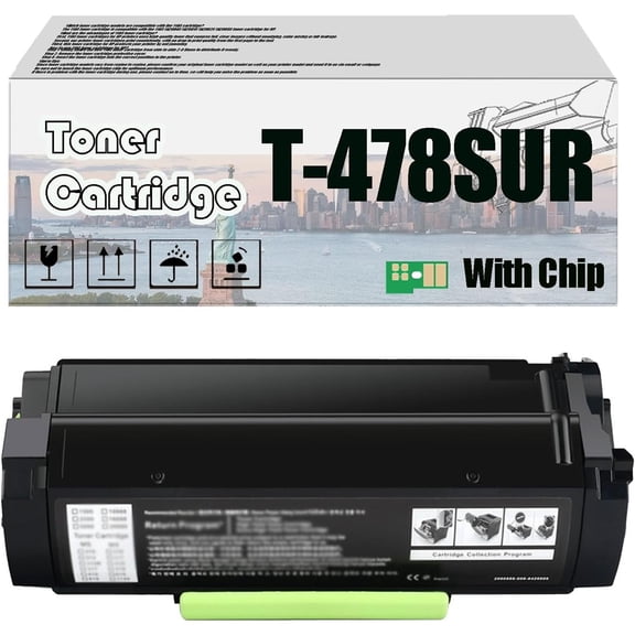 T-478SUR T478SUR 68000000860 Toner Cartridge, Compatible for Toshiba E-Studio 478P 478S Printers —— High Print Volume with Chip,1 pcs