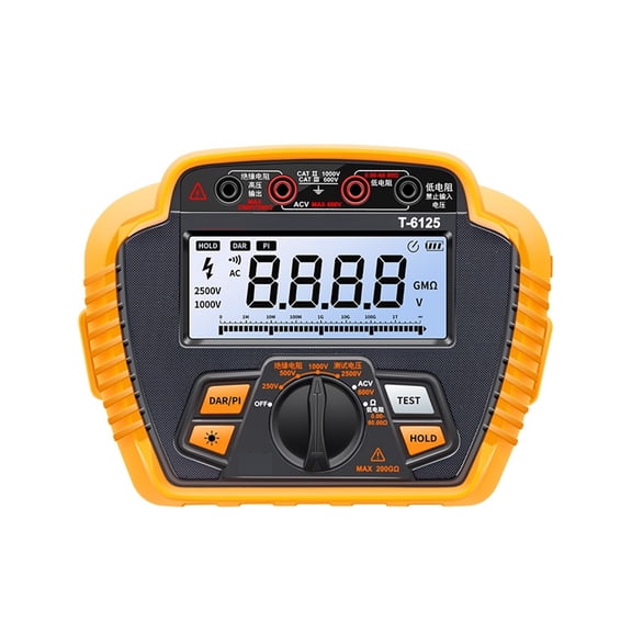 T-6125 High Accuracy Insulation Resistance Tester, Professional Digital Megohmmeter