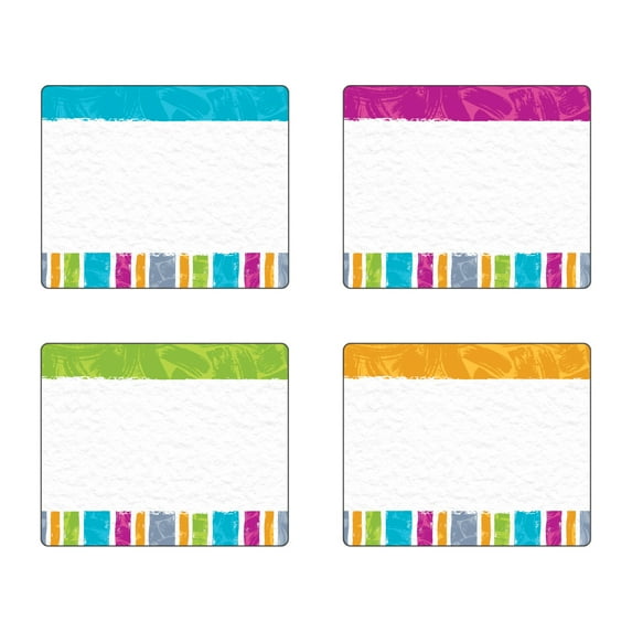 T-68912 - Color Harmony Stripes Terrific Labels Variety Pack, 36 Count by Trend Enterprises Inc.