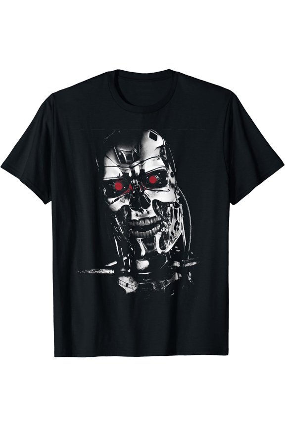 T-800 Head Red-Eyed Machine Sci-Fi Gamer T-Shirt, Unisex T-Shirt