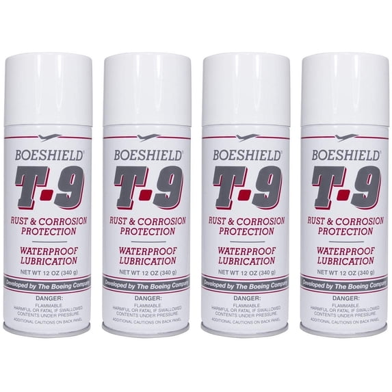 Boeshield T-9 Rust & Corrosion Protection/Inhibitor and Waterproof Lubrication, 12 oz. (4 Pack)