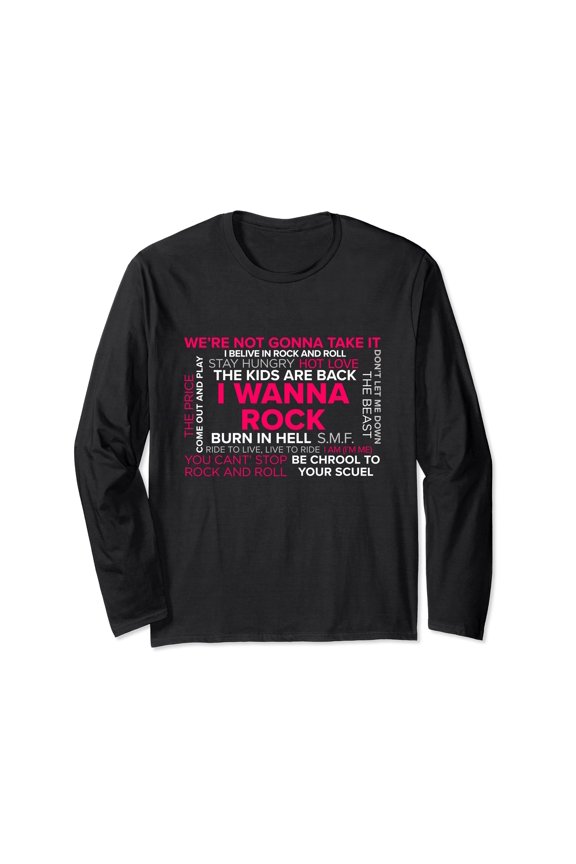 T - A COLLECTION OF SONG TITLES BY DEE SNIDER Long Sleeve T-Shirt