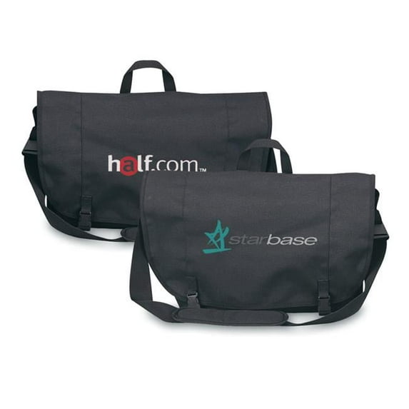 T-A Premium 02-809 13.75 x 12 x 4.5 in. Cabana Canvas Messenger Bag - Bron & Black