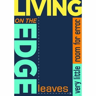 T-A67024 - Living on the edge leaves… ARGUS® Poster by Trend Enterprises Inc.