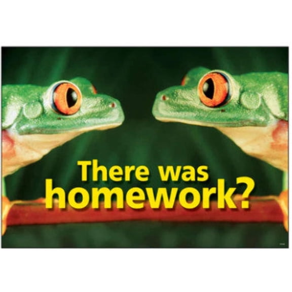 T-A67119 - There was homework? ARGUS Poster by Trend Enterprises Inc.