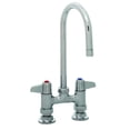 thumbnail image 1 of T And S Brass 5F-4Dls05ca Double Handle 4" Deck Mounted Food Service Faucet - Chrome, 1 of 1
