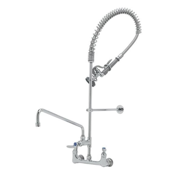 T And S Brass B-0133-Adf16-Br 8" Wallmount Pre-Rinse, Supply Stops-Hoses-Elbows,