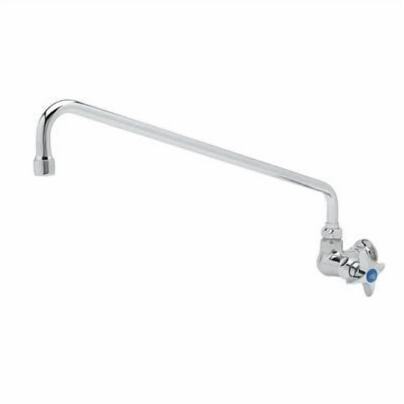 T&S Brass - Single Pantry Faucet, Single Hole Base, Wall Mount, 18'' Swing Nozzle (065X)