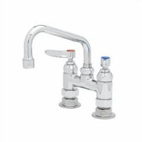 T&S Brass - Double Pantry Faucet, Deck Mount, 4'' Centers, 6'' Swing Nozzle (059X)