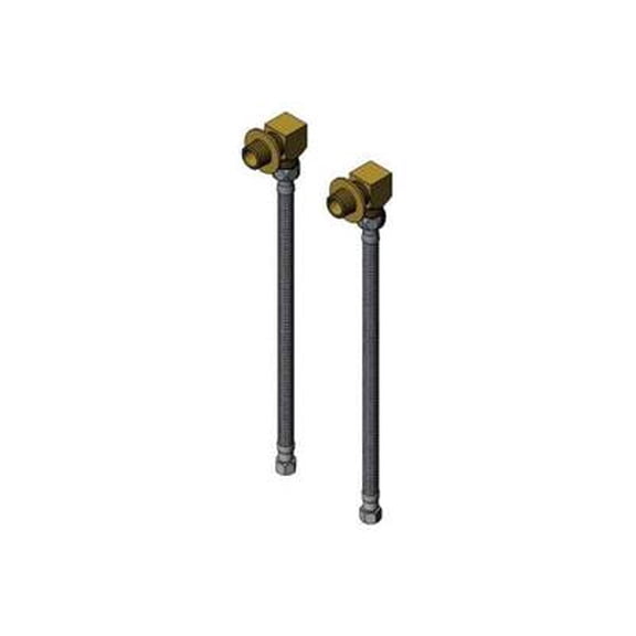 T&S Brass - B-0230-KIT Master Pack w/ 1/2'' Inlet Shanks, Close Elbows & 24'' Flex SS Supply Hoses - Pack of 12