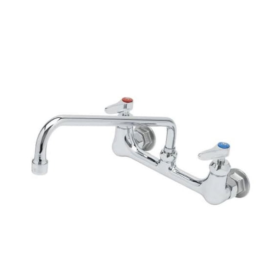 T And S Brass B-0231-Bb-Cr 8" Wall Mount Faucet, 12" Swing Nozzle (062X), 00Bb Inlets &
