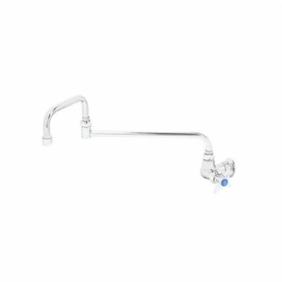 T&S Brass - Single Pantry Faucet, Single Hole Base, Wall Mount, 18'' Double Joint Swing Nozzle