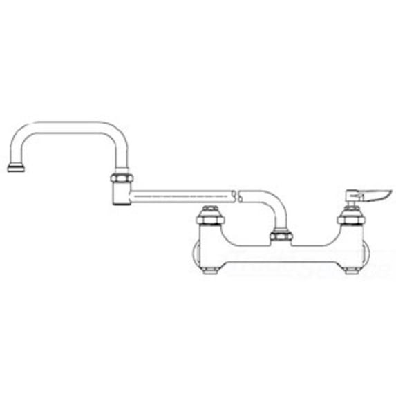 T&S Brass B-0265-BST Wall Mount Double Pantry Faucet