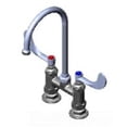 thumbnail image 1 of T&S Brass B-0325-WH4 Double Pantry Faucet with Swivel Gooseneck, 1 of 1