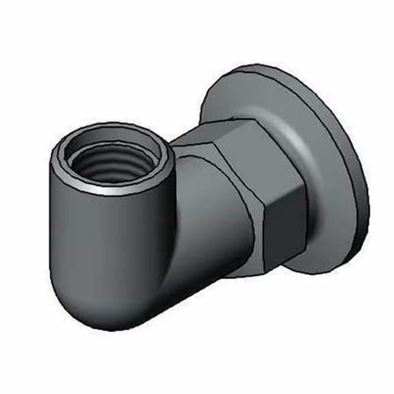 T&S Brass - Rigid Base Assembly, Wall Mount, 1/2'' NPT Female Inlet & Outlet, 2'' Flange