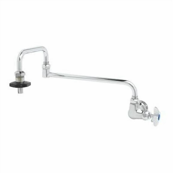 T&S Brass - Pot Filler, Wall Mount, Single Control, 18'' Double Joint Nozzle, Insulated On-Off Control