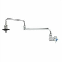 T&S Brass - Pot Filler, Wall Mount, Single Control, 24'' Double-Joint Nozzle, Insulated On-Off Control