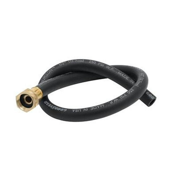 T&S Brass - 30'' Black Rubber Hose w/ Garden Hose Inlet