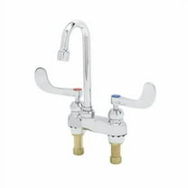 T&S Brass - Medical Faucet, 4'' Centerset, Swivel/Rigid Gooseneck, 2.2 gpm Aerator, 4'' Handles, Ceramas