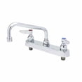 thumbnail image 1 of T&S Brass - Workboard Faucet, Deck Mount, 8'' Centers, 10'' Swing Nozzle w/ B-PT, Lever Handles, 1 of 1