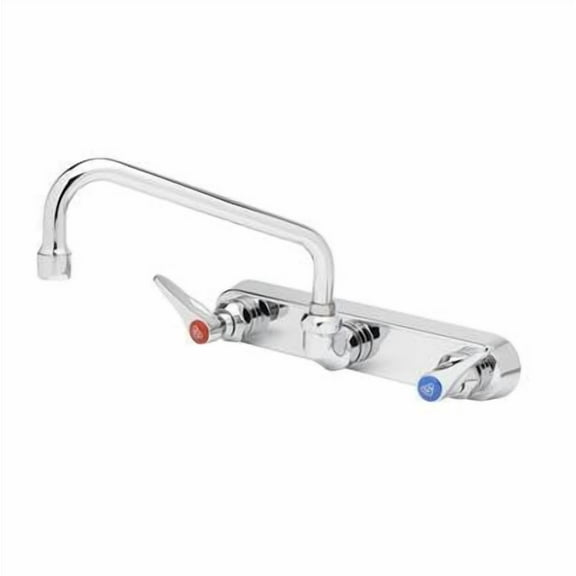 T&S Brass - Workboard Faucet, Wall Mount, 8'' Centers, 6'' Swing Nozzle, Lever Handles