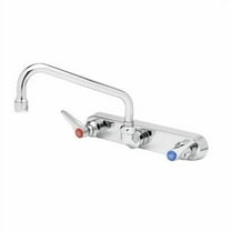 T&S Brass - Workboard Faucet, Wall Mount, 8'' Centers, 6'' Swing Nozzle, Lever Handles