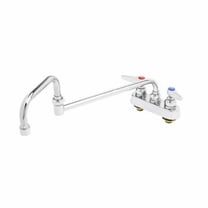 T&S Brass - Workboard Faucet, Deck Mount, 4'' Centers, 18'' Double Joint Nozzle, Lever Handles